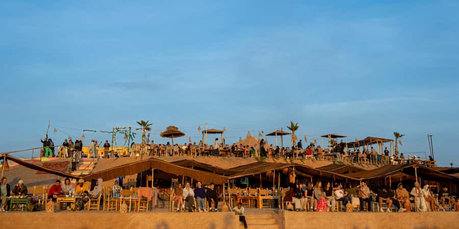 From Marrakech: Sunset Desert Tour with Camel Ride & Dinner - Sunset views across Agafay’s open desert