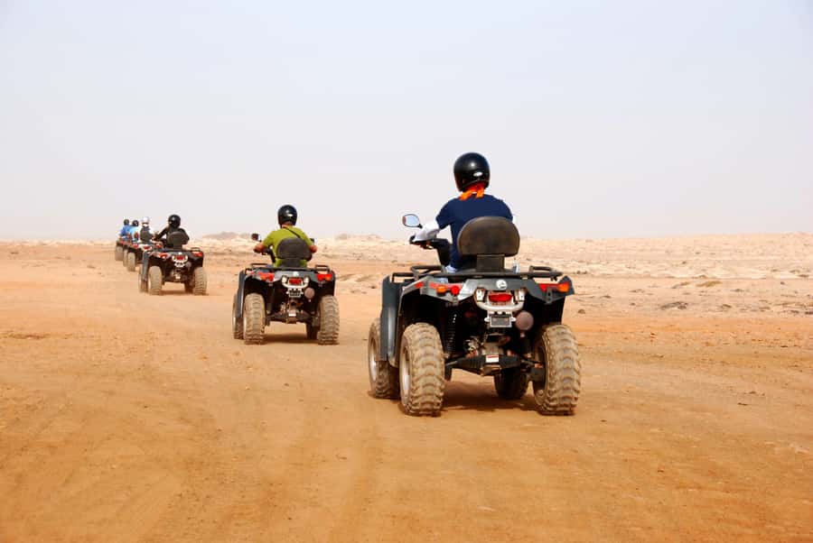 From Marrakesh: Agafay Desert Quad Biking, Camels & Dinner - One hour of quad biking across rough tracks