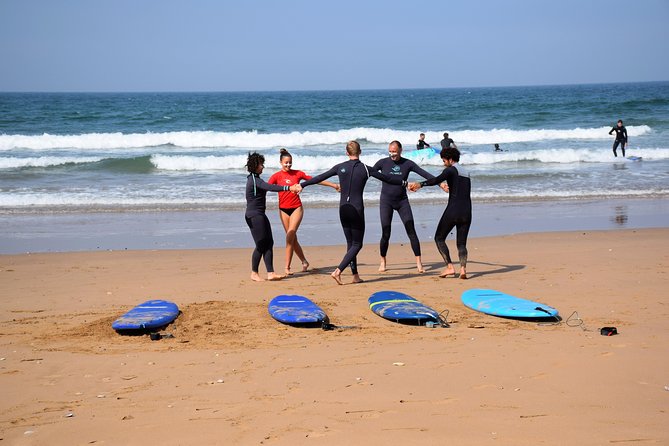 Learn to surf in Tamraght, with local surf instructor - Getting ready on the sand