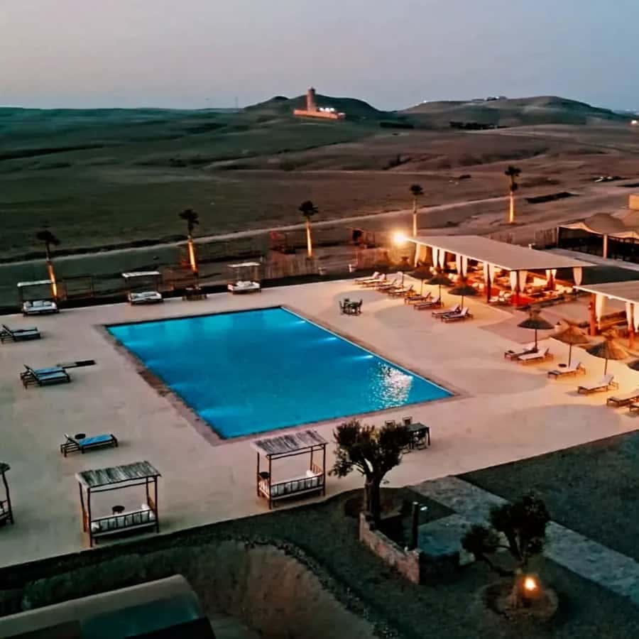 Luxury Agafay Desert : Quad , Camel Ride, Pool & Dinner Show - A slow camel ride in a blue robe