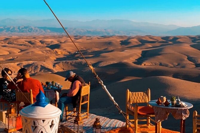 Marical dinner and camel ride at sunset in Desert of Marrakech - A Marrakech excursion with two very different moods
