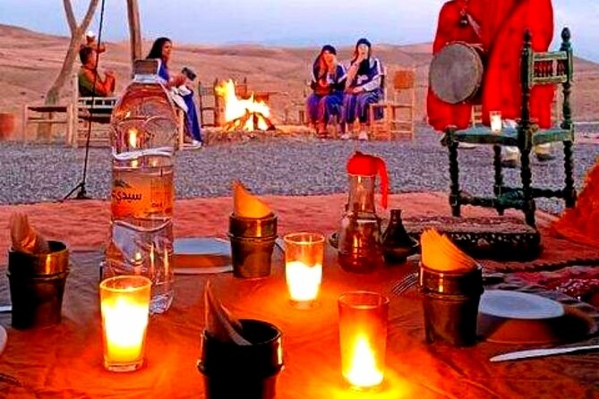Marical dinner and camel ride at sunset in Desert of Marrakech - Sunset, dinner, and music under the stars