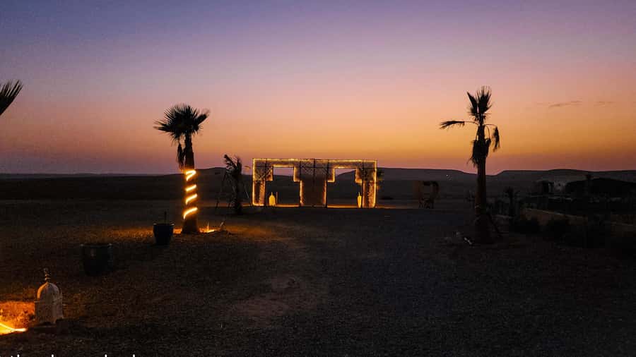 Marrakech: Agafay Camel Ride & Dinner with Fire Show Tour - Leaving Marrakech for the Agafay Desert