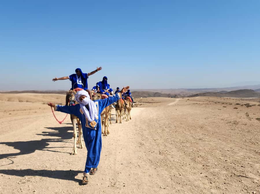 Marrakech: Agafay Camel Ride & Dinner with Fire Show Tour - Pool time in the middle of the desert