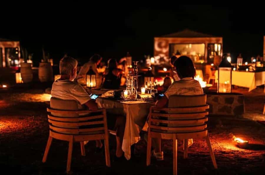 Marrakech: Agafay Desert Camel, Quad Bike & Dinner Show - Fire, Berber music, and the night show