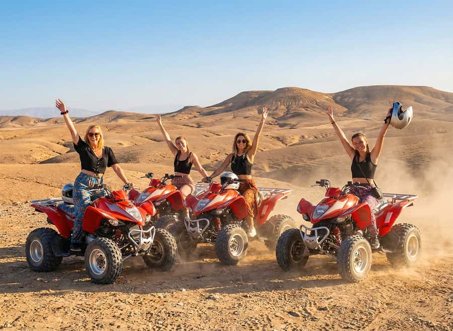 Marrakech: Agafay Desert: Camel ride Quad Bike, Dinner show - Leaving Marrakech for Agafay