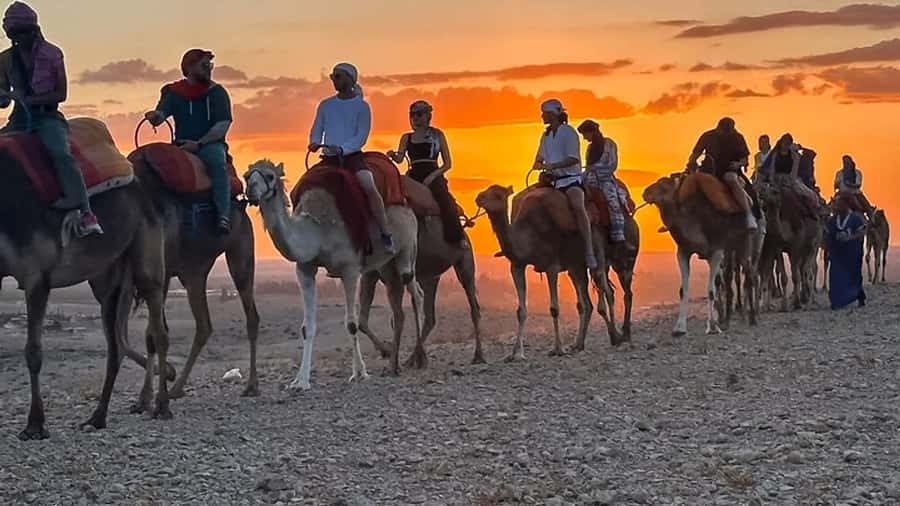 Marrakech: Agafay Desert: Camel ride Quad Bike, Dinner show - Berber music, dancing, and the fire show