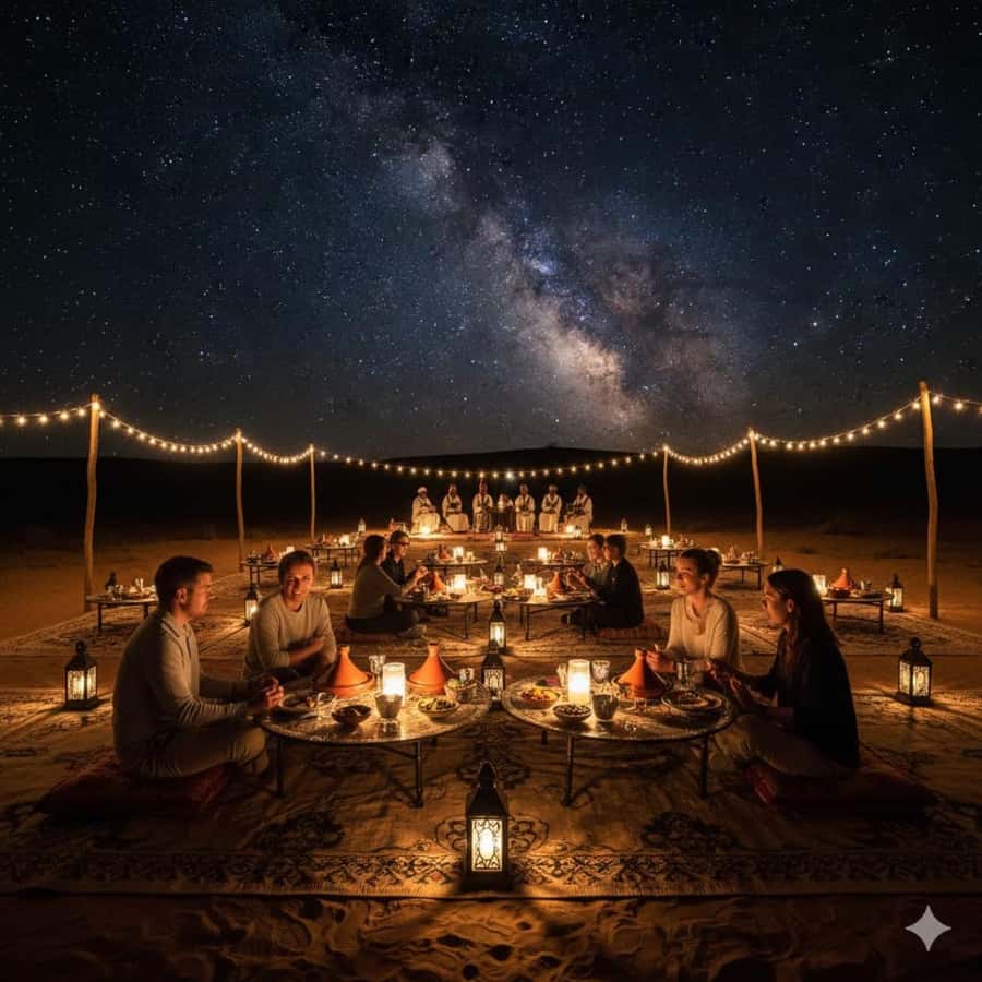 Marrakech: Agafay desert camel ride with dinner & spectacle - A 20-minute camel ride at sunset