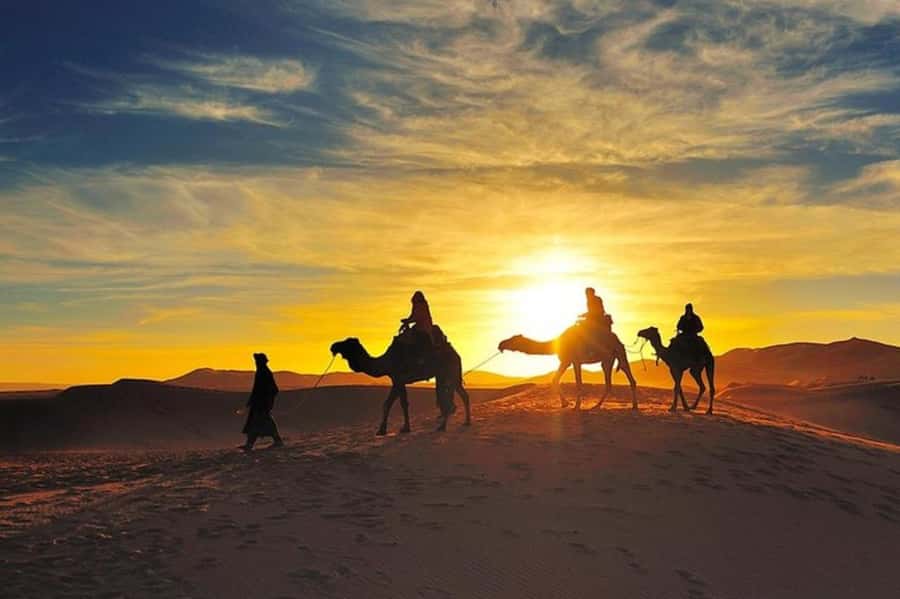Marrakech: Agafay Desert Dinner and Sunset Camel Ride Trip - Pickup from Marrakech and the road to the desert