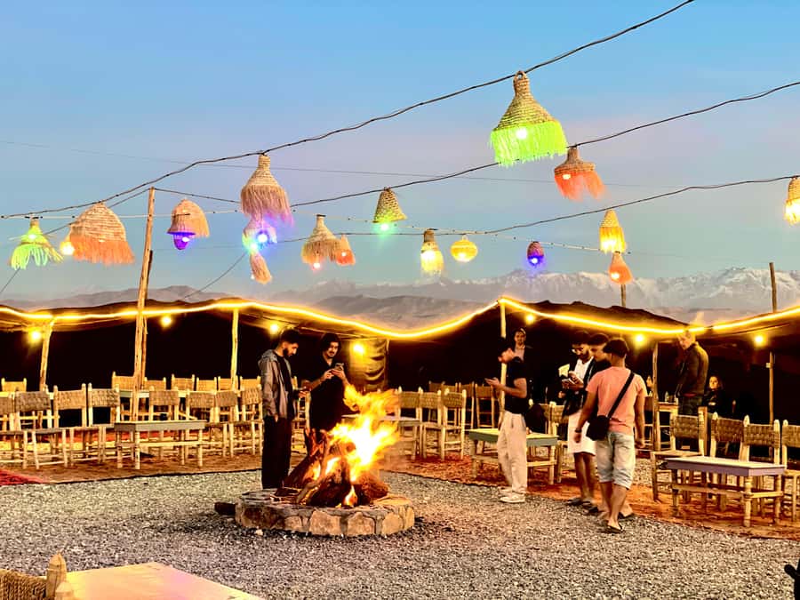 Marrakech: Agafay Desert Dinner, Camel Ride, & Show - Dinner under the open sky