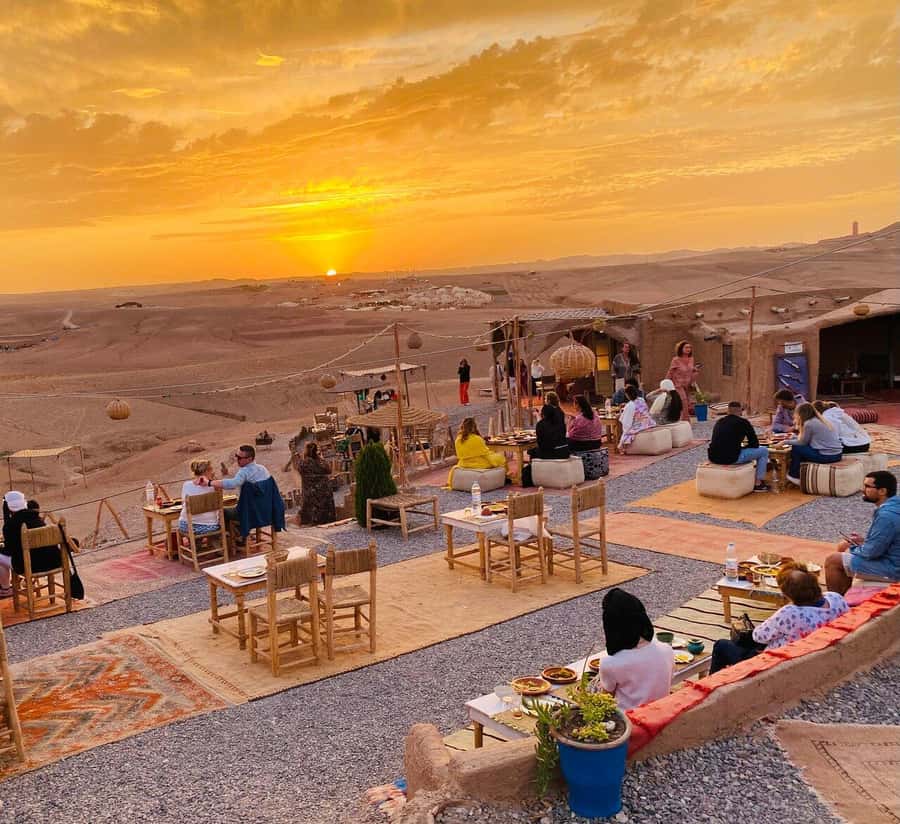 Marrakech: Agafay Desert Dinner Show with Sunset Camel Ride - Meeting the argan oil cooperative