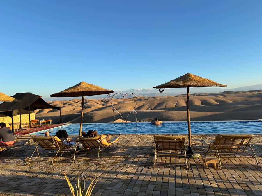 Marrakech: Agafay Desert Escape with Swimming Pool and Lunch - Arriving with Moroccan tea and pool time