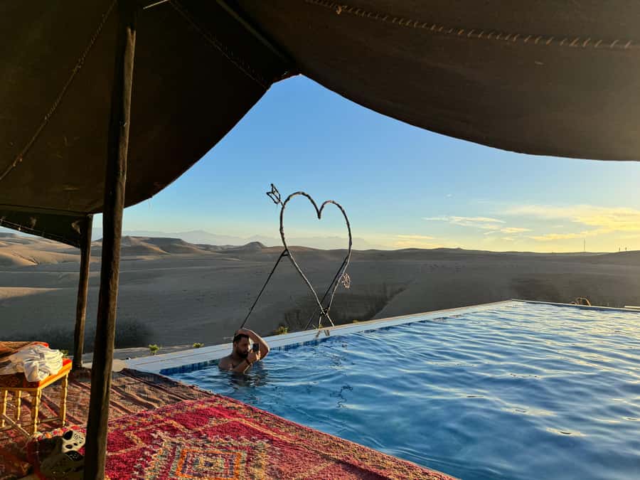 Marrakech: Agafay Desert Escape with Swimming Pool and Lunch - Returning to the water after lunch