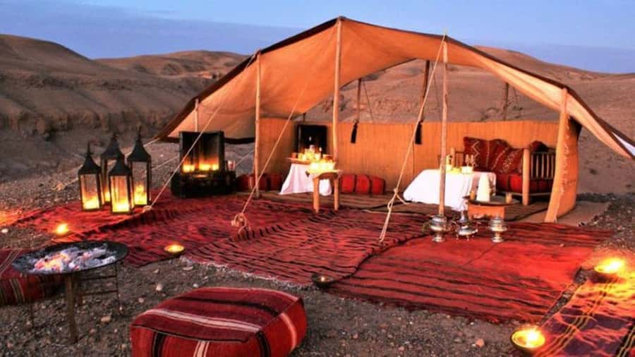Marrakech: Agafay Desert Magic Sunset Dinner & Live Show - The argan cooperative stop