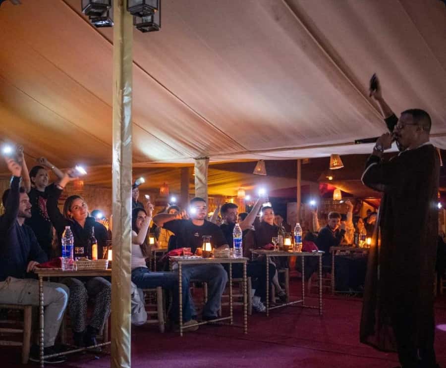 Marrakech: Agafay Desert Overnight Stay, Dinner & Activities - Berber music, Gnaoua rhythms, and fire