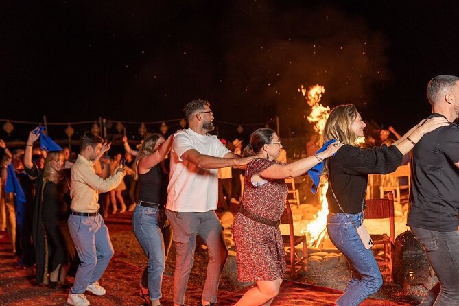 Marrakech Agafay Desert Package Quad Bike&Camel POOL Dinner Show. - Fire, music, and traditional dancing after sunset