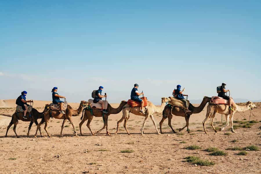 Marrakech: Agafay Desert Pool, Dinner & Live Show Experience - Moroccan dinner inside the nomad tent