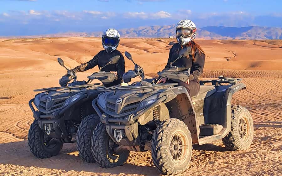 Marrakech: Agafay Desert Quad Bike Tour with Moroccan Tea - Riding the rolling Agafay dunes