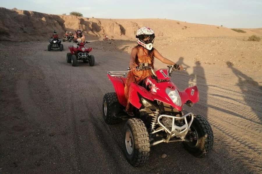Marrakech: Agafay Desert Quad Biking & Dinner Show - Arriving at Sun Sky Camp