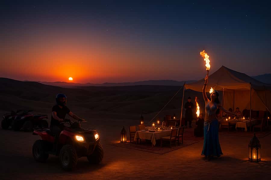 Marrakech: Agafay Desert Quad Biking with Dinner & Show - Getting ready for the quad ride