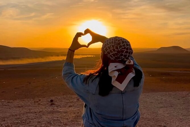 Marrakech: Agafay Desert Sunset, Camel Ride, and Dinner Show - Sunset over Agafay’s bare hills