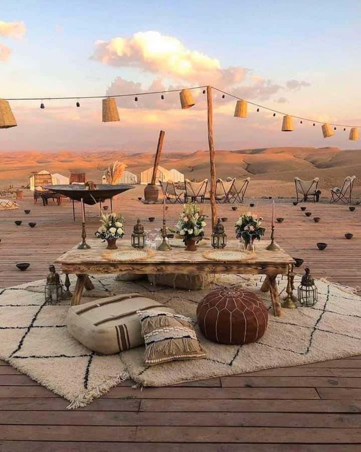Marrakech : Agafay Desert Sunset Camel Ride & Luxury Dinner - A Berber-style camp and a three-course Moroccan dinner