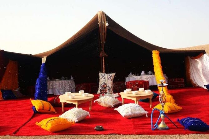 Marrakech: Agafay Desert, Sunset Camel Ride with Dinner Show - Dinner beneath the stars