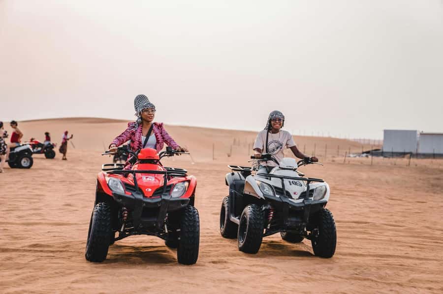 Marrakech: Agafay Desert Tour Quad bike & Dinner fire show - Camel time at sunset