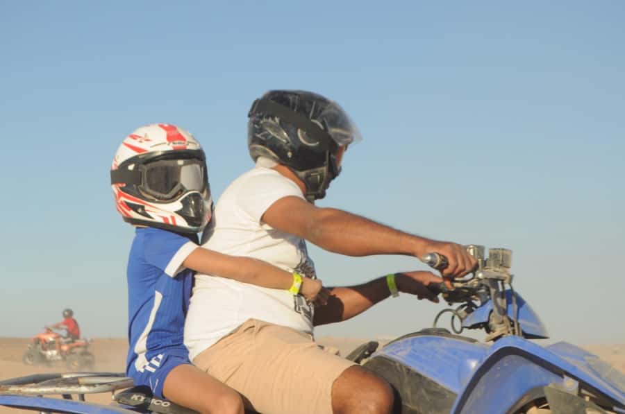 Marrakech: Agafay Desert Trip with Activities and Dinner - Quad biking with two people per machine