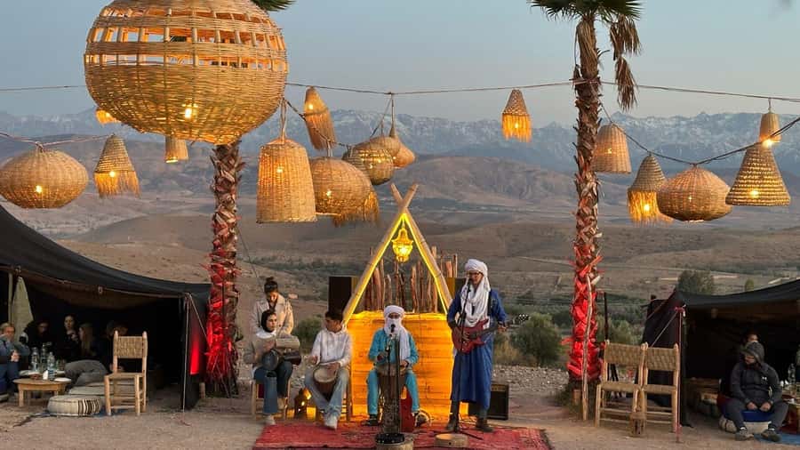 Marrakech: Agafay Dinner Show, Camel Ride, Quad, or Buggy - Dinner, music, dancing, and the fire show