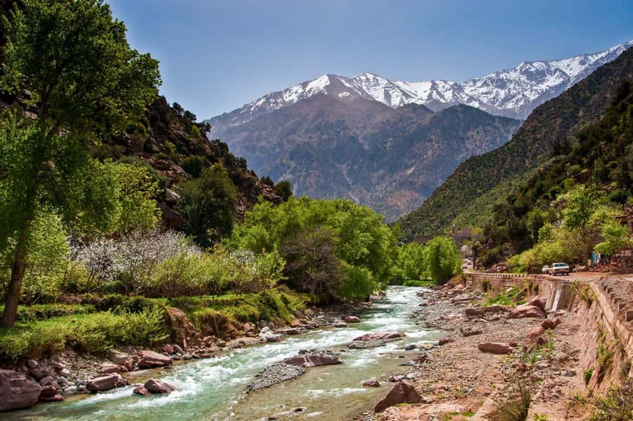 Marrakech:Atlas Mountains, Ourika Valley Day Trip,Waterfall - Lunch beside the river, with the bill separate