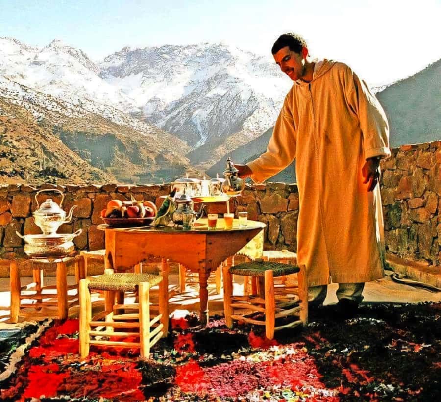 Marrakech: Atlas Mountains & Valleys Waterfall Hike w/ Lunch - Lunch above the valley