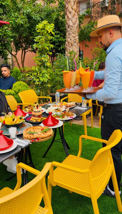 Marrakech: Authentic Local Dinner with Transport - Dinner beside the evening street