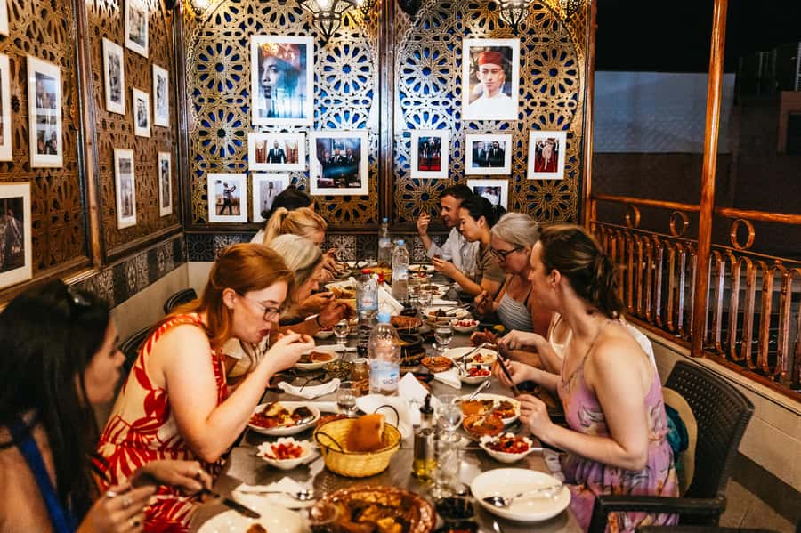 Marrakech: Authentic Moroccan Food Walking Tour & Dinner - The first route: Harira, pastries, olives, and Tajine