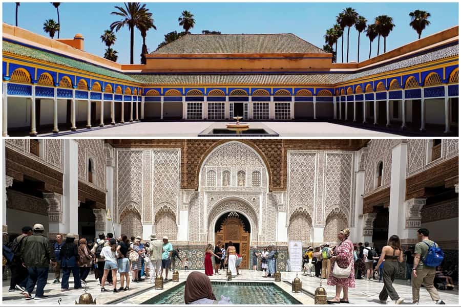 Marrakech: Bahia Palace, Madrasa Ben Youssef & Secret Garden - Koutoubia Mosque and the first look at Marrakech