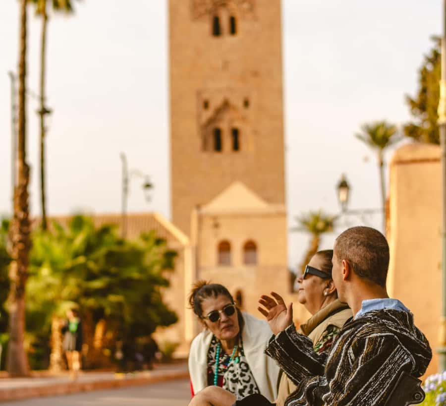 Marrakech: Bahia Palace, Saadian Tombs & Top Highlights Tour - Bahia Palace: tilework, cedar, and crowded courtyards