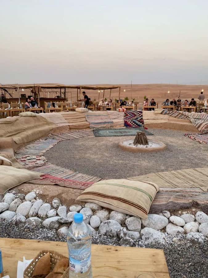 Marrakech: Camel & Quad Bike Tour with Sunset, Dinner & Show - Moroccan dinner beneath the night sky