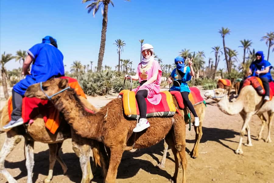 Marrakech: Camel Ride in the Oasis Palmeraie - Mounting the camels and settling in