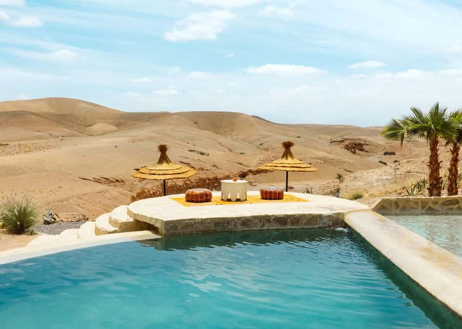 Marrakech: Day Pass in The Desert, swimming pool and lunch - A short tea stop near Lalla Takerkoust
