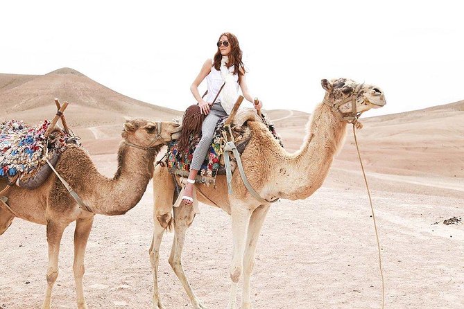 Marrakech: Desert Agafay & Atlas Mountains Day Trip & Camel Ride - Camel riding and sunset in Agafay