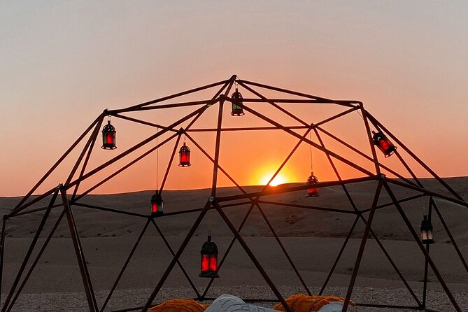 Marrakech desert dinner & sunset camel ride & bonfire music dance - Camel clothing, tea, and the sunset ride