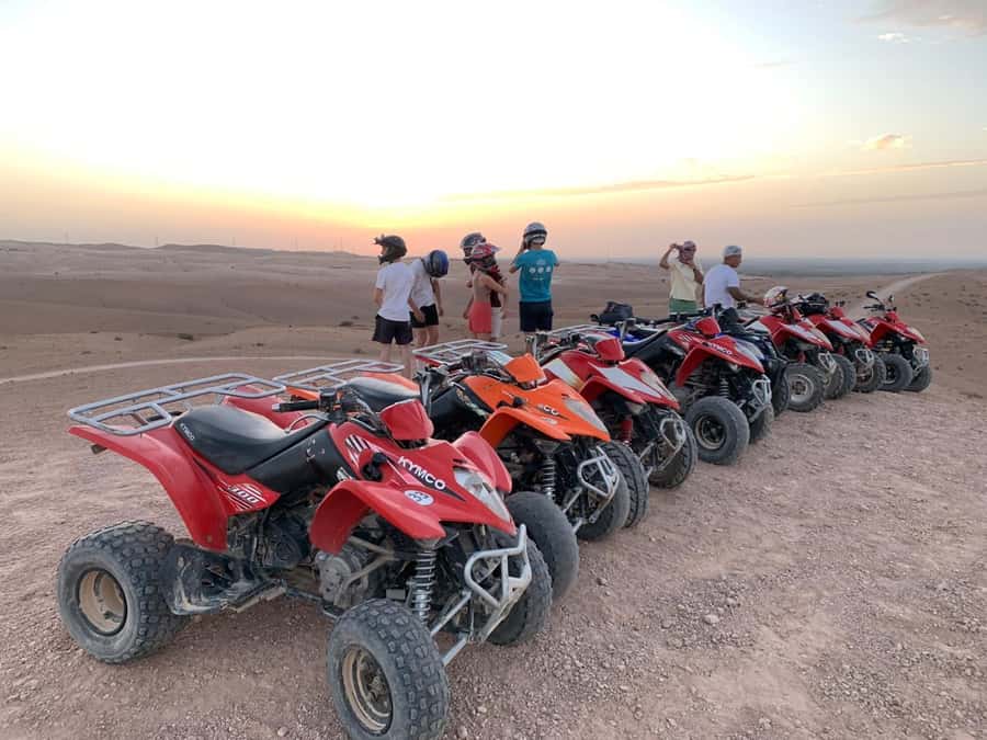 Marrakech: Desert Quad Bike Tour with Tea & Optional Dinner - The sunset dinner option