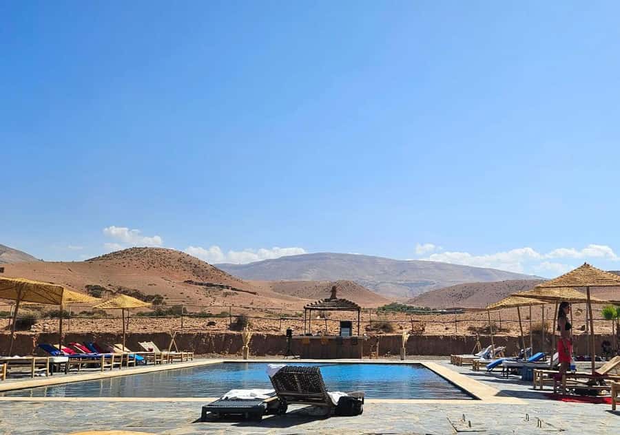 Marrakech: Dinner in Agafay Desert, Fire show & Camel Ride - A Moroccan dinner under the canopy