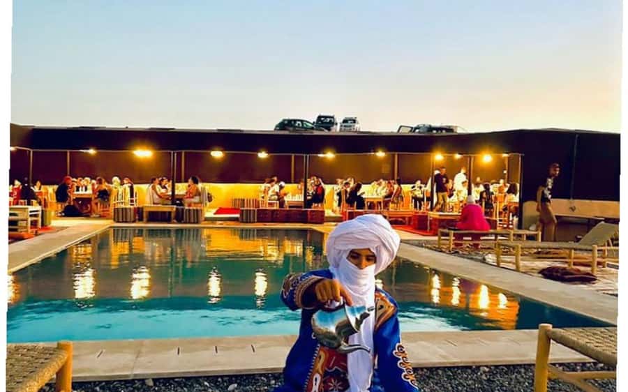 Marrakech Dinner Show Agafay Desert with Camels swiming pool - What the $42 price really covers