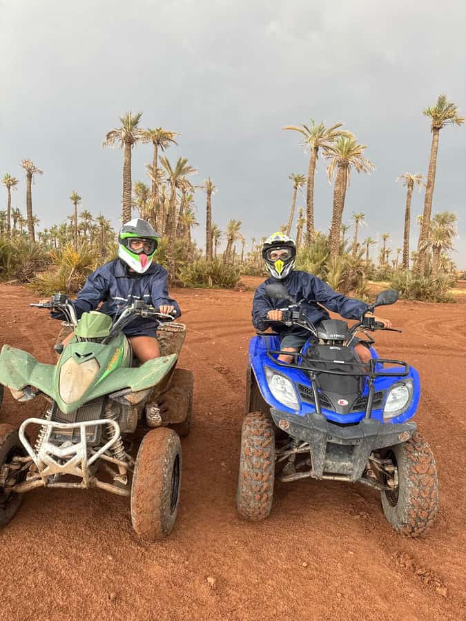 Marrakech: Dunes of the Palmeraie Quad Bike Ride with Tea - Mint tea, bread, and honey in the open air