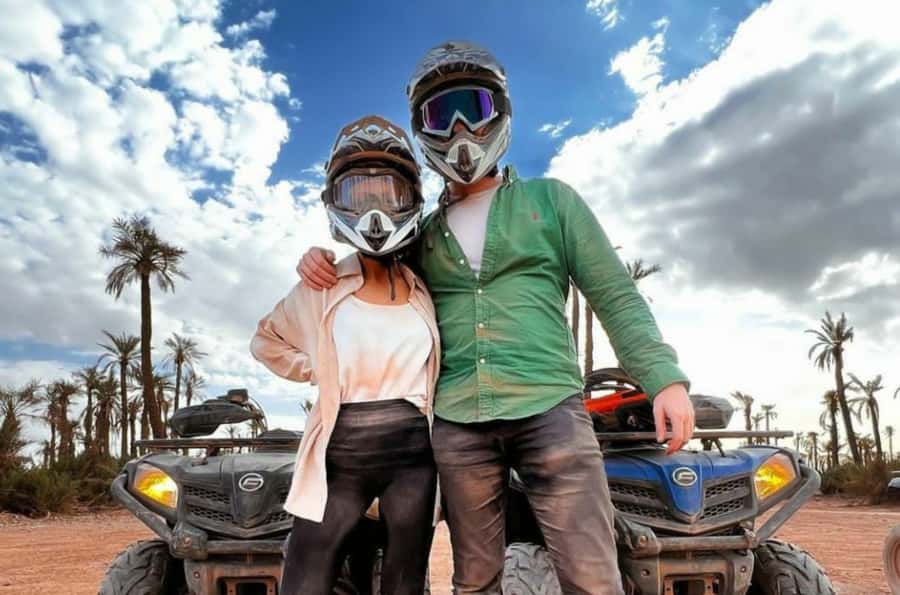 Marrakech: Dunes of the Palmeraie Quad Bike Ride with Tea - Getting comfortable on a four-wheeler