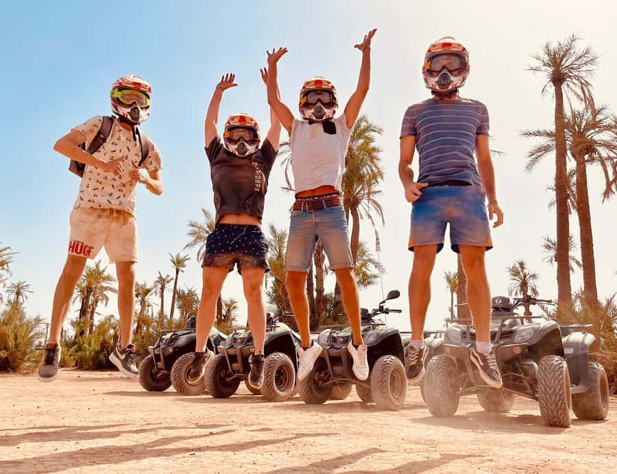Marrakech, explore the palm grove desert by quad bike - Palm trees, village routes, and photo stops