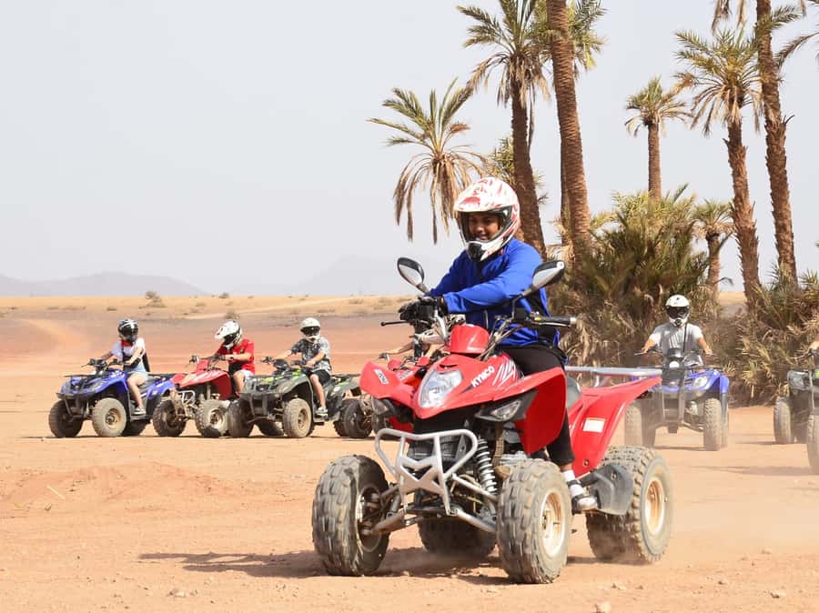 Marrakech: Guided Quad Bike and Camel Ride Tour with Tea - Riding the Palmeraie tracks by quad