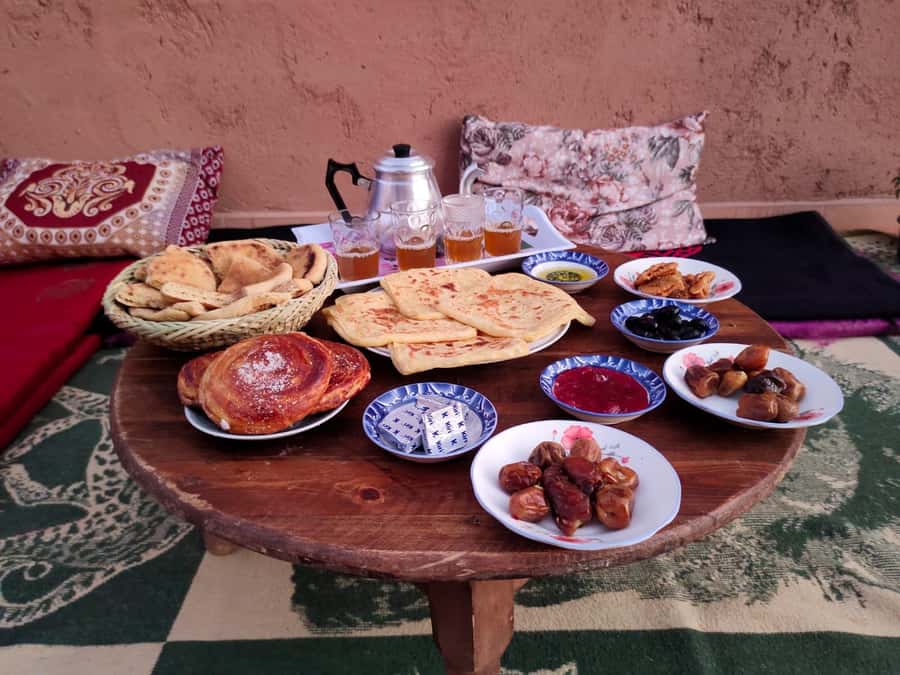 Marrakech: Guided Quad Bike and Camel Ride Tour with Tea - Mint tea, bread, honey, and olives under the tent