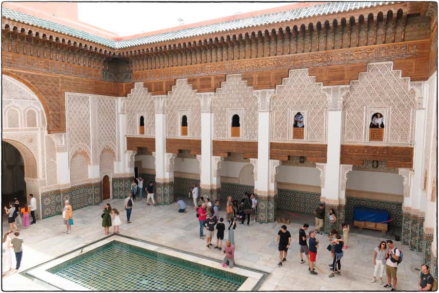 Marrakech: Madrassa Ben Youssef, Secret Garden & Medina Tour - Hammam Mouassine and everyday public life
